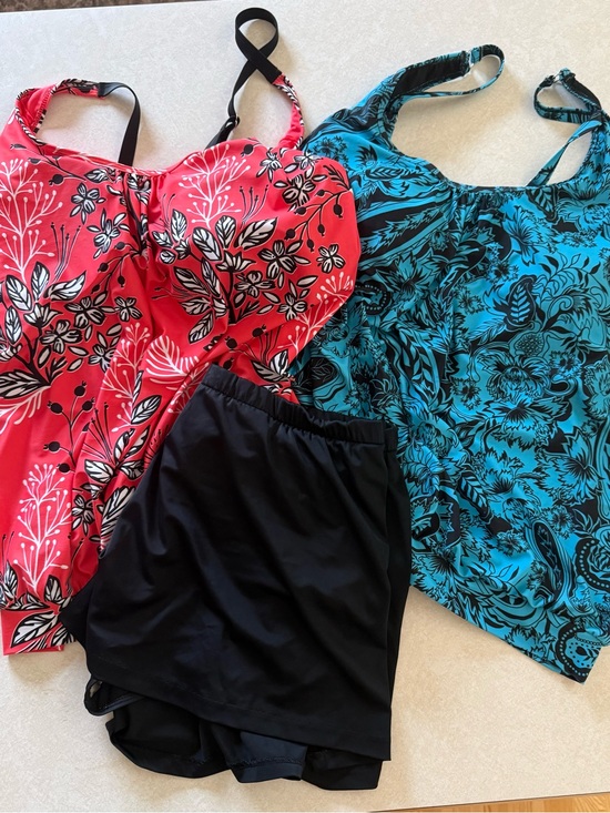 Other - Women’s Plus Floral Tankini Swim Bundle Sz 24
